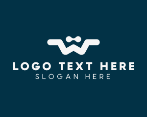 Telecom - Digital Studio Letter W logo design