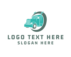 Delivery - Trucking Trailer Truck Transportation logo design