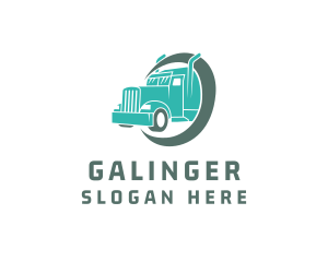 Freight - Trucking Trailer Truck Transportation logo design