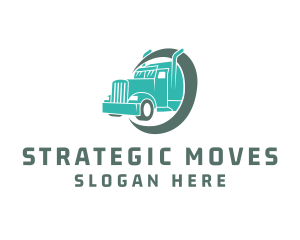 Trucking Trailer Truck Transportation logo design