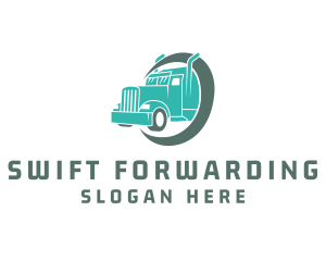 Trucking Trailer Truck Transportation logo design