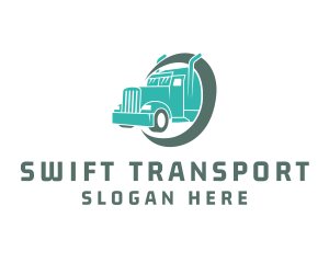 Trucking Trailer Truck Transportation logo design