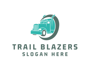 Trucking Trailer Truck Transportation logo design