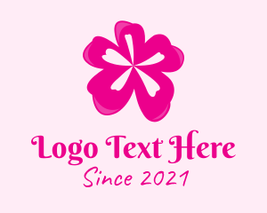 Petals - Pink Cherry Blossom logo design