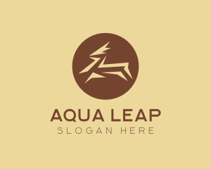 Gazelle Deer Leap logo design