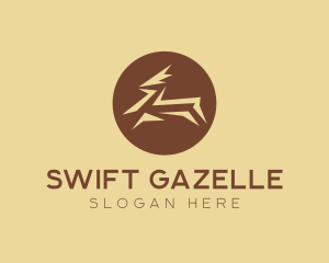 Gazelle - Gazelle Deer Leap logo design