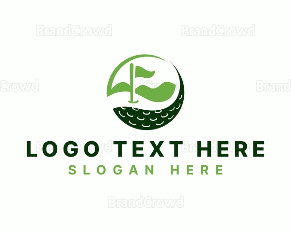 Golf Ball Sport Logo