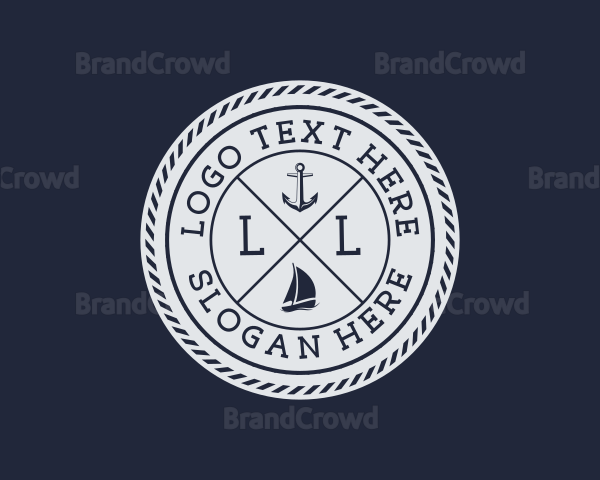 Nautical Marine Sailboat Logo