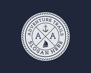 Nautical Marine Sailboat  logo design