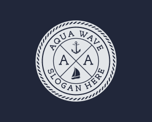 Nautical Marine Sailboat  logo design