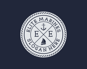 Nautical Marine Sailboat  logo design