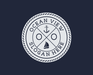 Nautical Marine Sailboat  logo design