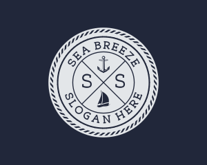 Nautical Marine Sailboat  logo design