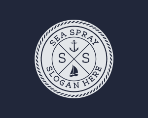 Nautical Marine Sailboat  logo design