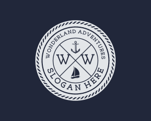 Nautical Marine Sailboat  logo design