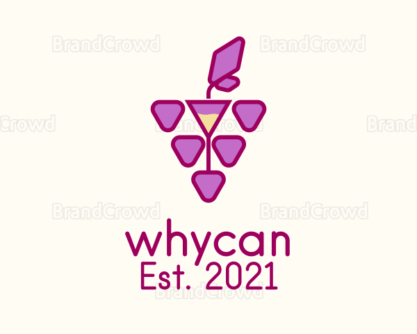 Grape Wine Glass Logo