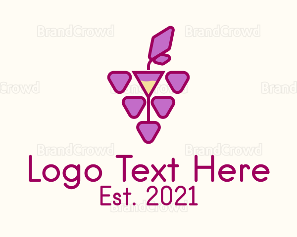 Grape Wine Glass Logo