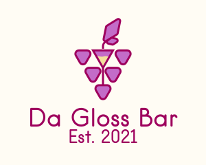 Grape Wine Glass  logo design