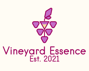 Grape Wine Glass  logo design