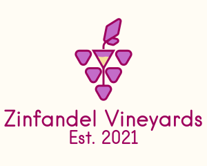 Grape Wine Glass  logo design