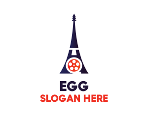 Photo Studio - Eiffel Tower Paris Reel logo design