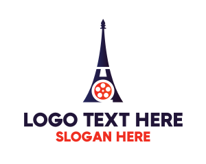 Filmography - Eiffel Tower Paris Reel logo design