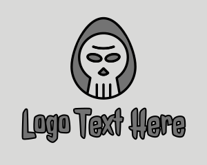 Goth - Gray Skull Egg logo design