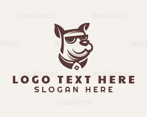 Cool Sunglasses Dog Logo
