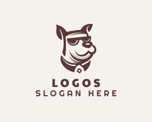 Cool Sunglasses Dog Logo