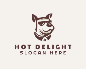 Cool Sunglasses Dog logo design