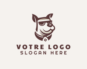 Veterinarian - Cool Sunglasses Dog logo design