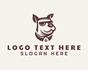 Cool Sunglasses Dog Logo