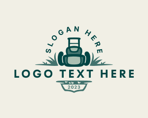 Lawn Mower Landscaping Logo