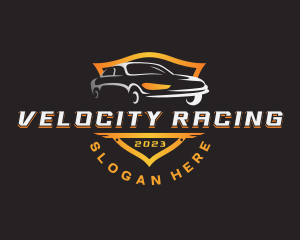 Car Racing Shield logo design