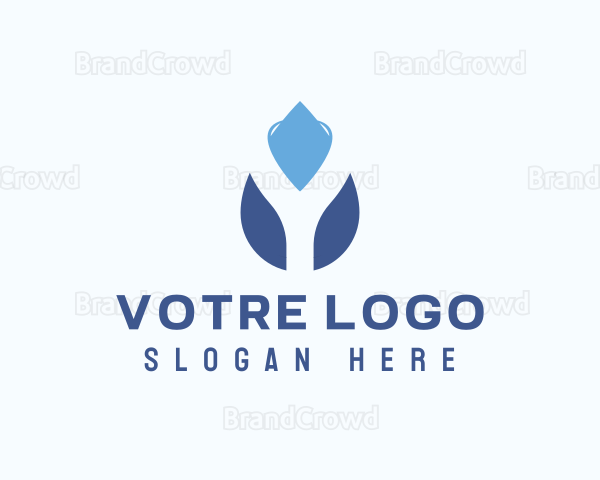 Letter Y Water Droplet Logo