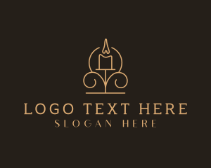 Spa - Decor Candle Holder logo design
