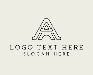 Tech Business Letter A logo design