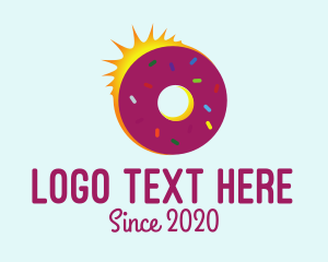 Sweetshop - Sweet Donut Sun logo design