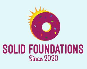 Solar - Sweet Donut Sun logo design