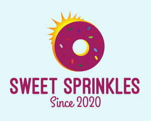 Sprinkles - Sweet Donut Sun logo design