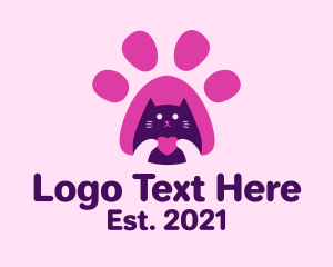 Pet Lover - Cat Heart Veterinary logo design