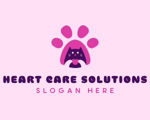 Cat Heart Veterinary  logo design