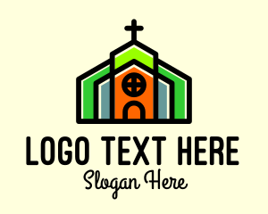 Religious - Multicolor Church Building logo design
