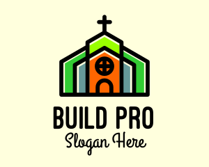 Basilica - Multicolor Church Building logo design