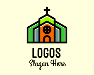 Ministry - Multicolor Church Building logo design