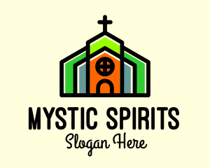 Multicolor Church Building logo design