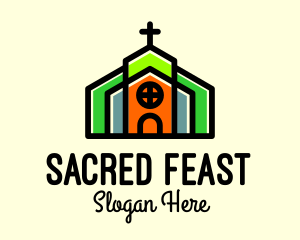 Eucharist - Multicolor Church Building logo design