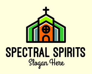 Multicolor Church Building logo design