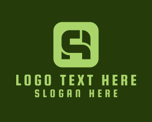 Green - Digital Application  Letter S logo design