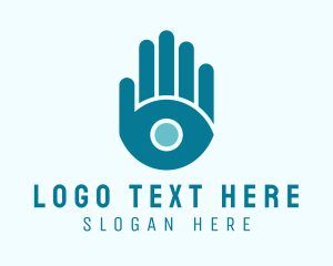 Sign Language - Eye Hand Optometrist logo design